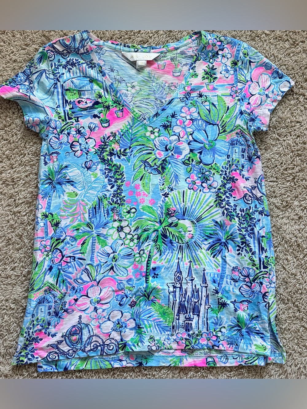 EUC Lilly Pulitzer x Cinderella T-Shirt Sz XS